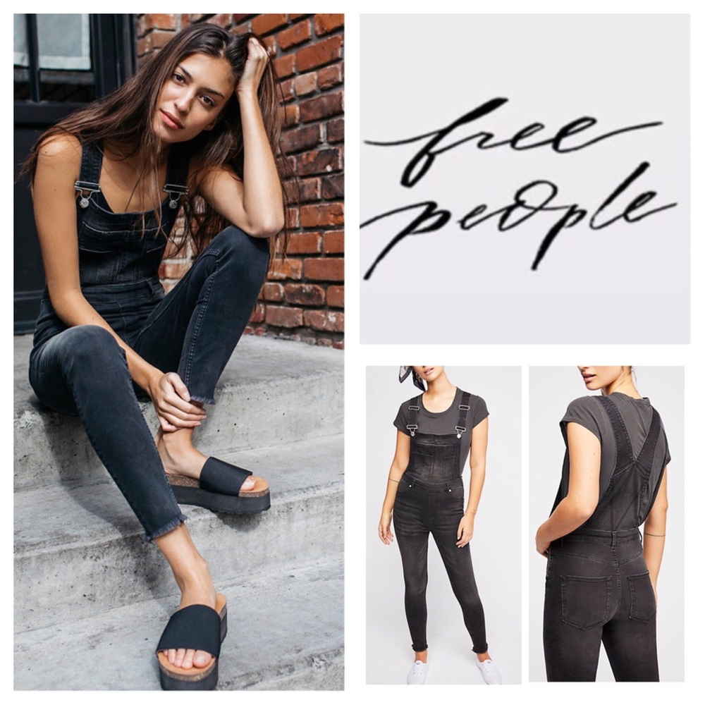 🆕Free People Lexden Denim Overalls.  NWOT.